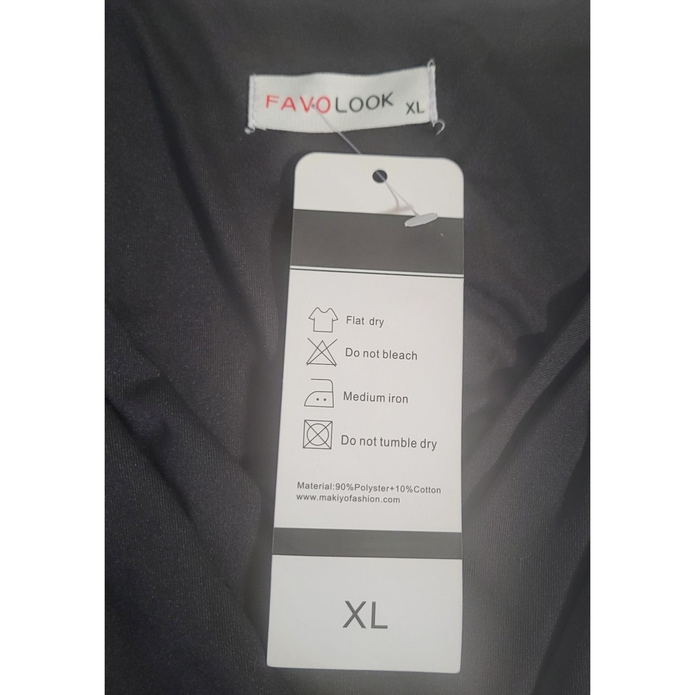 NEW NWT Favolook Women's Sleeveless Black Maxi Dress Size XL 1923 - Picture 4 of 4